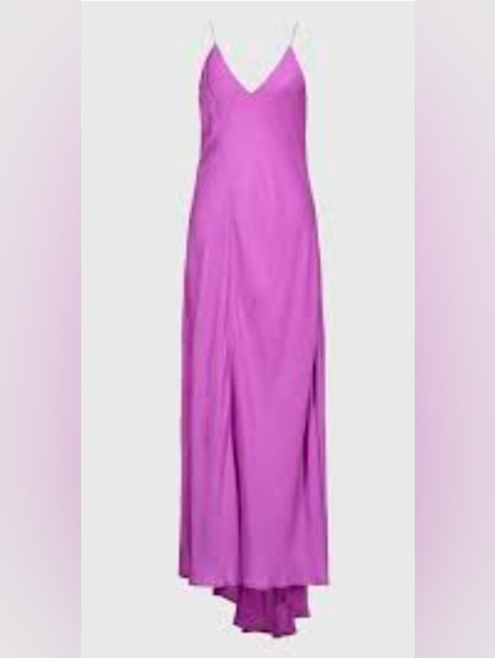 Van Winkle And Co Solid Washed Satin Sleeveless V Neck Maxi Chemise, MED